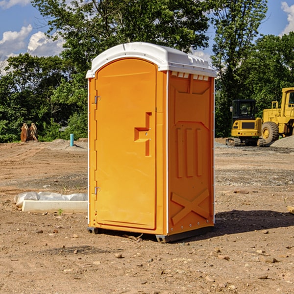 how often are the portable restrooms cleaned and serviced during a rental period in Greenway AR